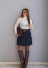 Kemer Detay Pileli Etek