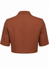KİREMİT Dik Yaka Crop Ceket