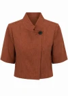 KİREMİT Dik Yaka Crop Ceket