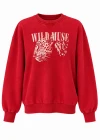 KIRMIZI Baskılı Sweatshirt