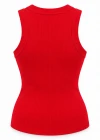 KIRMIZI Halter Yaka Fitilli Atlet