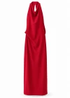 KIRMIZI Sırt Detay Bodycon Elbise
