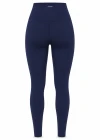 Navy Blue Waist Detail Leggings