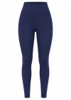 Navy Blue Waist Detail Leggings