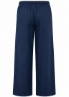 Lacivert Beli Lastikli Bol Paça Pantolon