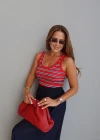 Lacivert Çizgili Atlet