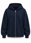 Lacivert Fermuarlı Sweatshirt