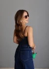 Lacivert Fiyonk Detay Crop Bluz