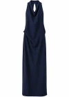 Lacivert Sırt Detay Bodycon Elbise