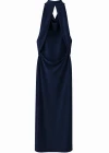 Lacivert Sırt Detay Bodycon Elbise