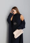 Navy Blue Knit Dress Suit