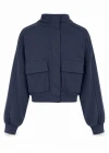 Lacivert Yarasa Kol Sweat Ceket