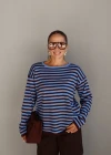 MAVİ Çizgili Triko