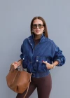MAVİ Ön Cep Detay Jean Ceket