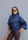 MAVİ Ön Cep Detay Jean Ceket
