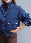 MAVİ Ön Cep Detay Jean Ceket