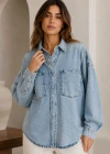 MAVİ Oversize Jean Gömlek Ceket