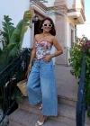 MAVİ Taşlamalı Cropped Jean Pantolon
