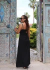 Maxi Saten Elbise