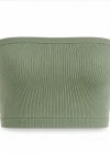 MİNT Fitilli Straplez Crop