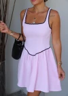 PEMBE Biye Detay Mini Elbise