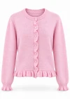 PEMBE Fırfır Detay Hırka