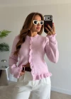 PEMBE Fırfır Detay Hırka