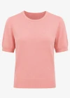 PEMBE Kısa Kollu İpek Triko