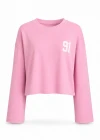 PEMBE Rakam Baskı Detay Modal Sweatshirt