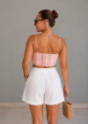 RENKLİ Boncuk Detay Askılı Crop