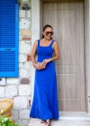 SAKS Kare Yaka Maxi Elbise