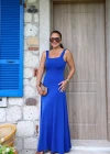 SAKS Kare Yaka Maxi Elbise