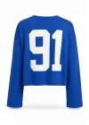 SAKS Rakam Baskı Detay Modal Sweatshirt
