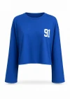 SAKS Rakam Baskı Detay Modal Sweatshirt