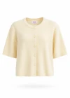 SARI Kısa Kollu Hırka