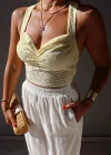 SARI Sırt Detay Fisto Crop