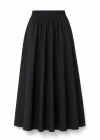 Siyah Beli Lastikli Maxi Etek