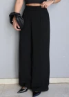 Siyah Cep Detay Palazzo Pantolon