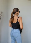 Black Cut-out Blouse