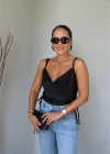 Black Cut-out Blouse