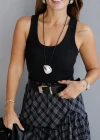 Black String Tank Top