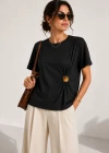 Siyah Gold Tokalı Tshirt