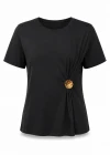 Siyah Gold Tokalı Tshirt