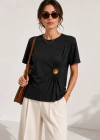 Siyah Gold Tokalı Tshirt