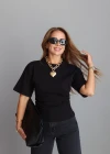 Siyah Kaşkorse Tshirt