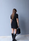 Black Short Sleeve Basic T-shirt Dress