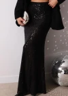 Siyah Maxi Payetli Etek