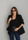 Siyah Oversize Blazer Ceket