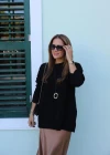Siyah Oversize Kazak