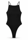 Siyah Sırt Detay Bodysuit